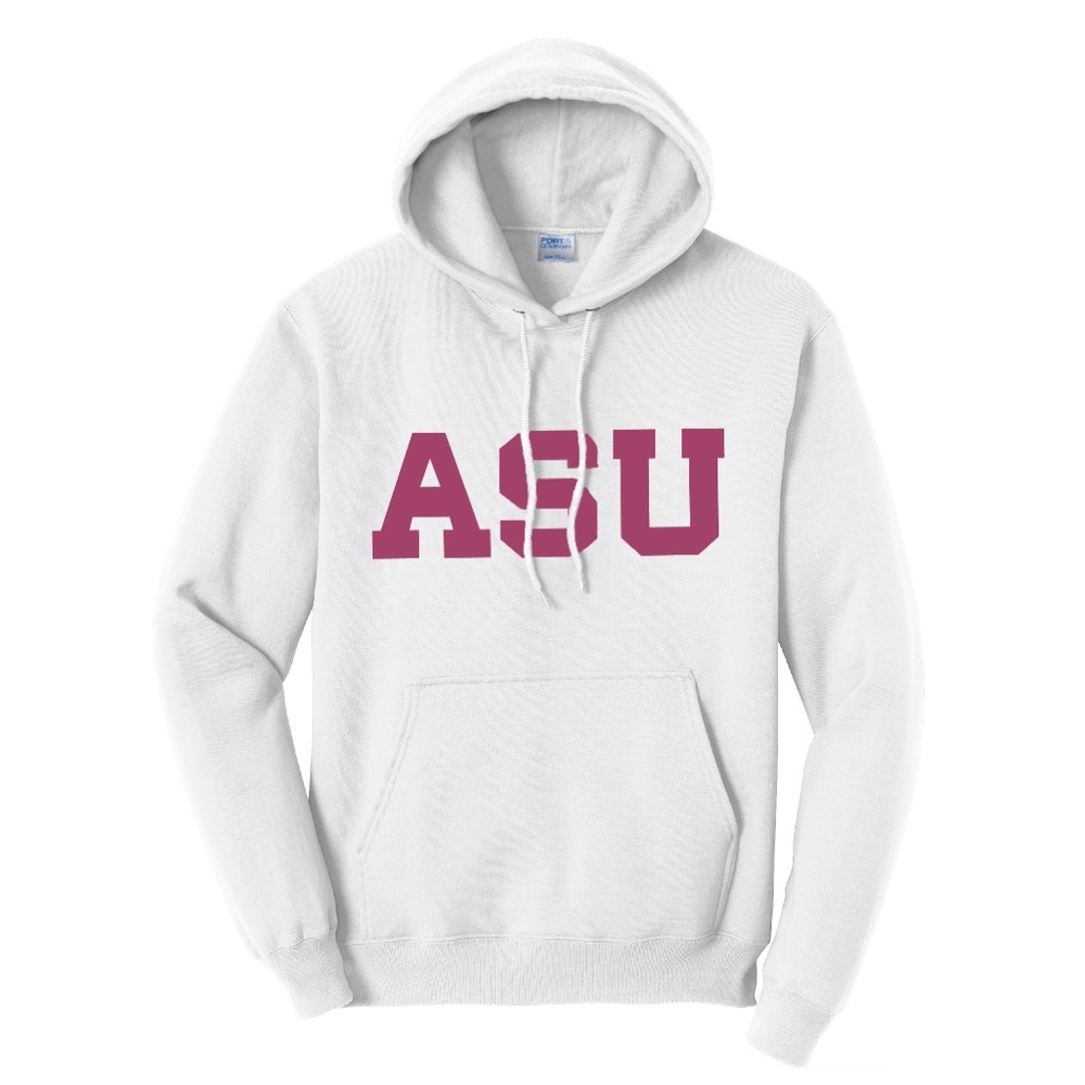 ASU White Hoodie Sweatshirt (Arizona State)
